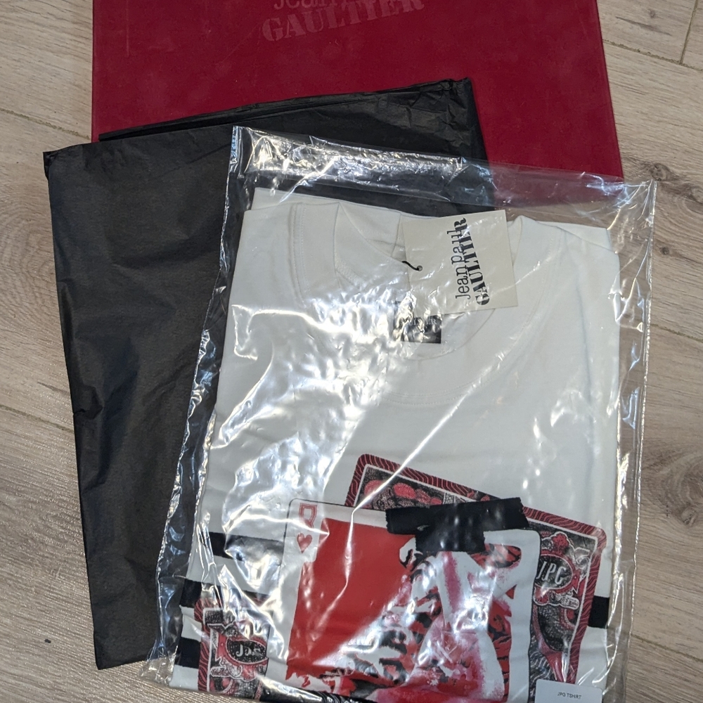 NWT Jean Paul Gaultier White and Red Graphic Tee NWT Collector
